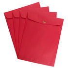 JAM Paper 10" x 13" Recycled Open End Catalog Envelopes with Clasp Closure, Red, 25 Pack (87477a)-Clasp closure