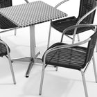 Flash Furniture – Table carrée de 23,5 po en aluminium/4 chaises en rotin noir, intérieur/extérieur (TLH-ALUM-24SQ-020BKCHR4-GG)-7