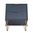 Manhattan Comfort DUMBO 20.07" Modern 2-Drawer Nightstand 2-Piece Set - Midnight Blue-10