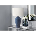 Monarch Specialties 25" H Contemporary Table Lamp - Blue Concrete / Ivory / Cream Shade-Easily adjust the lighting with the convenient 3-way switch, compatible with a 3-way bulb up to 100W (not included), allowing you to create the right ambiance to brighten or softly illuminate your space