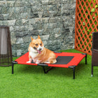 PawHut Elevated Dog Cot for XL Dogs - Red-Oxford fabric won't tear or crack 
