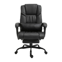 Vinsetto Massage Office Chair with 6-Point Vibration and Footrest - Black-Six vibration massage points with 5 modes and 2 intensities to relax your body