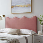 Modway Athena Performance Velvet Twin Headboard - Dusty Rose-Assembly Required