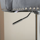 HOMCOM Adjustable Swivel Bar Stools with Footrest - Grey - 2 Pack-The swivel seat guarantees a free rotation of 360 degrees
