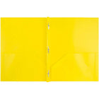 JAM Paper POP 2 Pocket School Folders with Metal Prong Fastener Clasps - Yellow - 6 Pack-Size: 9.5 x 11.5 inches | Easily fits 8.5" x 11" documents