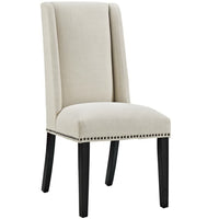 Modway Baron Fabric Dining Chair - Beige-Elegant Modern Dining Side Chair