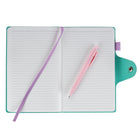 General Supply Goods + Co Vegan Leather Soft Cover Notebook - Mint-Ribbon marker for easy page reference
