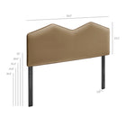 Modway Cosette Performance Velvet Full Size Headboard - Taupe-Wood Blend Frame