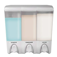 Better Living Clear Choice Dispenser 3 - White-Eliminates shower bottle clutter and container lifts off the wall for easy cleaning and re-filling