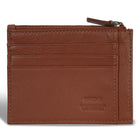 Champs - Porte-cartes zippé en cuir Onyx - Marron-Doublure RFID