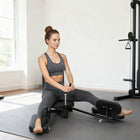 Soozier Leg Stretcher - Leg Stretching Machine for Splits Flexibility-Large wheel offers 0-180° adjustment for safe, single-handed stretching control 