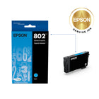 Epson T802 Ink Cartridge - Standard Capacity - Cyan-Worry-free handling - smudge, fade and water resistant prints 