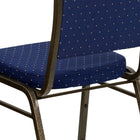 Flash Furniture HERCULES Series Crown Back Stacking Banquet Chair with Gold Vein Frame - Navy Blue Dot Patterned Fabric-CA117 Fire Retardant Foam