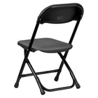 Flash Furniture Kids Plastic Folding Chair, Black Powder Coated Frame Finish, (YKIDBK)-Metal, Plastic
