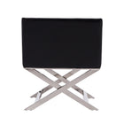 Manhattan Comfort - Hollywood fauteuil d’appoint contemporain 25,6" en similicuir noir et chrome poli-Livré chez vous entièrement assemblé ! Aucun assemblage requis