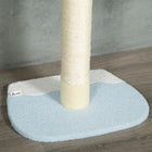 PawHut 87" - 102" Floor-To-Ceiling Cat Tree with Anti-tip Kit - Yellow-Colour: Yellow, white and blue 