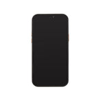 General Supply Goods + Co - Étui en Cuir Végétalien iPhone 12/12 Pro avec Boutons Métalliques Compatible avec Magsafe - Noir-Cuir végétal doux