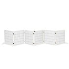 PawHut - Barrière pour animaux en bois autoportante avec 6 panneaux, 2 pieds de soutien - blanc-Fabriqué en bois de pin et en acier, il offre une grande robustesse 