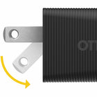 OtterBox Premium Pro Fast Charge 60W Dual USB-C Wall Charger - Black-Wall Charger features foldable prongs and a tough exterior for ultra-durability