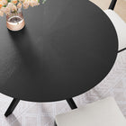 Modway Crossroads 47" Round Wood Dining Table - Black-Seats up to 4 People