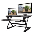 TygerClaw Height-Adjustable Standing Desk (TYDS10020BLK)-Made with MDF board, Steel and Pneumatic spring