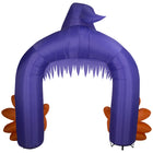 GEMMY - Arche gonflable d'Halloween en forme de citrouille avec lumières tourbillonnantes-Se dégonfle pour un rangement facile