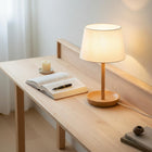 Decent Living - Lampe de table à pied en bois - Paquet de 2-Consommation électrique : 10 W max.