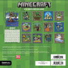 DateWorks 2026 16-Month Mini Wall Calendar - 7" x 7" - Minecraft - English-13 High Quality Images printed on Premium Paper