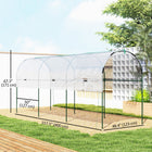 Outsunny - serre d’extérieur en polycarbonate 6,3 pi x 2,3 pi x 6,1 pi avec étagères à 3 niveaux- Dessus courbé avec une bâche en plastique : protège de la pluie, empêche l'accumulation de liquide
