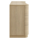 Modway Mirae 6-Drawer Curved Dresser - Brushed Light Oak-6