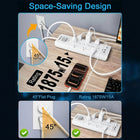 Huntkey 6' Flat Plug Surge Protector Power Strip with 12 Outlets and 3 USB Ports - White - 2 Pack-Equipped with 2 USB-C ports and 1 USB-A port to provide high-speed charging for smartphones and tablets directly from the strip, reducing desktop clutter.