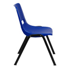 Flash Furniture HERCULES Series Ergonomic Shell Stack Chair with Black Frame - Blue-Stack Quantity: 20