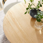 Modway Lippa 28" Round Wood Dining Table - Black Natural-Seats 2