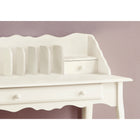 Monarch Specialties 3103 36" Computer Desk - Antique White Traditional-Six vertical slots ideal for organizing mail, books, magazines and documents with an easy to clean top for a laptop.
