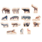 TickiT - Blocs en bois représentant des animaux sauvages - Lot de 15-Inspirez l'imagination - Empilez, construisez de petits mondes et jouez avec ces blocs. Ils peuvent être posés à plat ou debout !