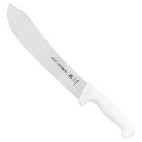 Tramontina Professional 10" Steak Knife - Stainless Steel Blade and White Polypropylene Handle-H-Tramontina 10" Butcher Knife