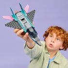 LEGO City Great Vehicles Jet vs. Car-Kids can slide a lever to engage the toy jet’s afterburners