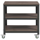 Modway Vivify Tiered Serving Stand - Grey Walnut-Four 360 Degree Swivel Casters