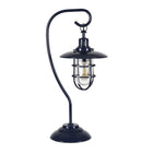 Hudson&Canal Bay 22" Tall Nautical Table Lamp with Glass/Metal Shade - Navy Blue/Clear-Cottage design for your living room, workspace, or bed side table