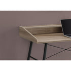 Monarch Specialties 7536 48" Computer Desk - Dark Taupe/Black Metal-Finished on all sides for flexible placement anywhere in a home office