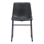 Zuo Smart Dining Chair - Black - Set of 2-Plush and durable faux leather fabric