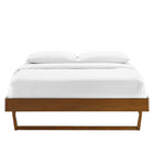 Modway Billie Wood King Platform Bed Frame - Walnut-Wood, MDF, and Veneer Construction