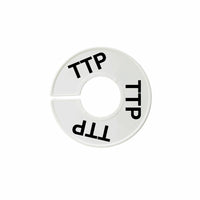 Eddie's Round Size Divider - French TTP - White Sizer with Black Print - 100 Pack-White plastic with black text