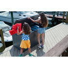 Suncast Extra Large Deck Box - 200 Gal. - Peppercorn-Decorative sleek modern look to compliment outdoor home décor.
