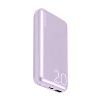 LOGiiX Piston Power 20000 mAh Banque d'alimentation en aluminium - Lavande-Batterie externe de 20 000 mAh compacte et élégante en aluminium avec alimentation USB