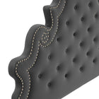Modway Diana Tufted Performance Velvet Twin Headboard - Charcoal-Durable Stain-Resistant Fabric