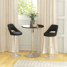 HOMCOM Round Bar Table, Easy Assembly for Home Bar, Small Dining Room- Walnut-2-seater size, suitable for smaller home bar and dining spaces