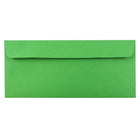 JAM Paper Enveloppes de teinte claire en papier recyclé avec fermeture autocollante, 4 1/8 x 9 1/2 po, vert festif, 100/pqt-Ouverture : extrémité ouverte
