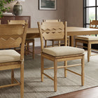 Modway Jax Fabric Dining Chair Seat Cushion - Linen-Zippered Removable Cover