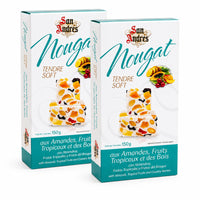 San Andrés Tropical Fruits and Berries Soft Nougat - 150 g - 2 Pack-Soft Spanish nougat with tropical fruits and berries